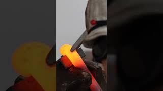 Forging a Skull for halloween forging steel blacksmith metalwork tools diy art shorts iron [upl. by Hagi]