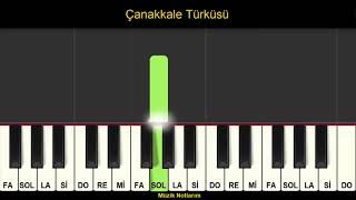 Çanakkale Türküsü Melodika Org Notaları [upl. by Suhpoelc]