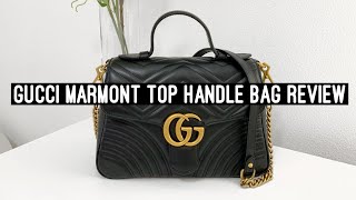 Gucci Marmont Top Handle Bag Review l Gricelduh [upl. by Nedac]