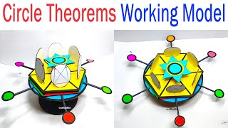 circle theorems working model for exhibition  maths project  diy  simple and easy  craftpiller [upl. by Chemesh472]