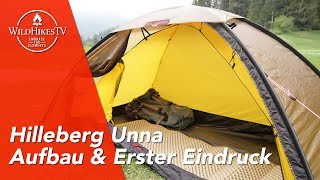 Hilleberg Unna  Aufbau amp erster Eindruck vom 1 Personen Zelt [upl. by Enidaj957]