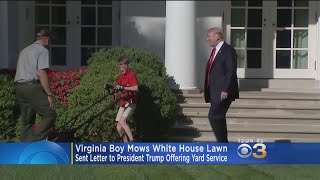 Trump Invites 11YearOld Boy To Mow Rose Garden Lawn [upl. by Iy]