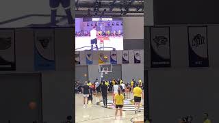 Steph Curry loses to dad Dell in 3point contest 21 from Under ArmourCurryBrand event at UMBC [upl. by Notsnarc199]