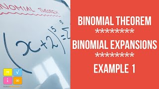 Binomial Theorem  Binomial Expansions  Example 1 [upl. by Drahser]