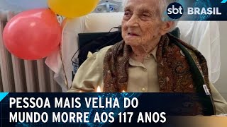 Morre Maria Branyas Morera a pessoa mais velha do mundo aos 117 anos  SBT Brasil 200824 [upl. by Drhcir]