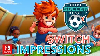 Super Soccer Blast Nintendo Switch gameplay impressions [upl. by Cadell]