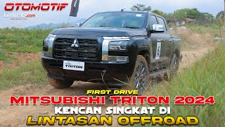 FIRST DRIVE  Mitsubishi Triton 2024  Uji Kemampuan di Lintasan Offroad [upl. by Enneirdna]