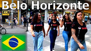 🇧🇷 Belo Horizonte Downtown in Minas Gerais Brazil 4K [upl. by Aihselef272]