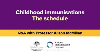 Childhood immunisations – the schedule [upl. by Anertal]