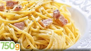 Recette des spaghetti carbonara  750g [upl. by Barb53]