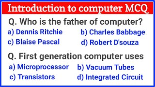 Top 70 Introduction to Computer MCQ Questions and Answers  Introduction to Computer Science MCQ [upl. by Atauqal225]