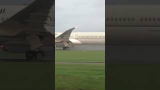 Saudia B7879 takeoff from Amsterdam polderbaan shorts planespotting [upl. by Perren]