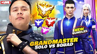 Top 1 Grandmaster Br Ranked Live Push with V Badge Youtubers ✌ freefire live tondegamer [upl. by Larrej]