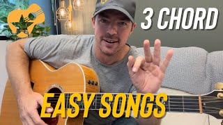 3 Chord Easy Guitar Songs Anyone Can Learn Today [upl. by Sutsuj]