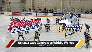 U13B  Oshawa Lady Generals vs Whitby Wolves [upl. by Yelah]