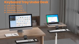 Klearlook Under Desk Rotating Keyboard Tray  100k Bonuses in Description [upl. by Petra]