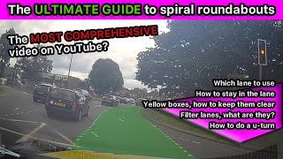 The ULTIMATE GUIDE to spiral Gyratory roundabouts  Tushmore multilane roundabout Crawley [upl. by Ursi]