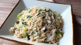 Bok Choy Rice  Easy Bok Choy Steamed Rice Recipe [upl. by Cristy]