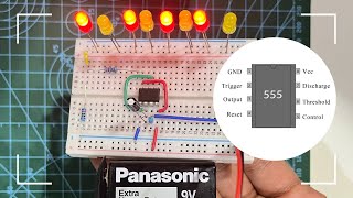 555 Timer IC  LED Flasher  DIY diyelectronics 555timer [upl. by Rialb26]