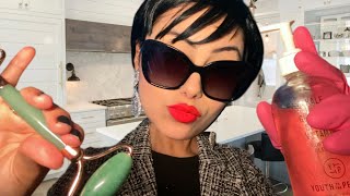 1 Minute ASMR Kris Jenner does your skincare fast amp aggressive girl boss tingles 💄 [upl. by Dylane203]