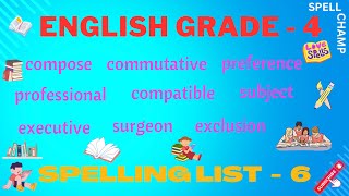 English Grade 4 Spelling List 6 [upl. by Carlile]