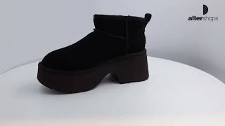 UGG CLASSIC ULTRA MINI NEW HEIGHTS Μαύρο 1158311 [upl. by Nerrag500]