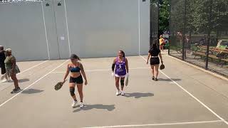 Jasmine’s paddleball tournament Arielle amp Bernice vs Ana amp Rose [upl. by Atekihs]