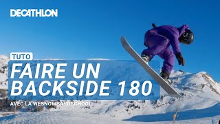 TUTO  Apprendre le Backside 180 au Snowboard  🏂  Decathlon [upl. by Mcmurry828]