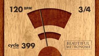 120 BPM 34 Wood Metronome HD [upl. by Haran]