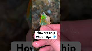 This is how we ship the precious water opal to you😊💎✨ wateropal crystals gemstone [upl. by Rola]