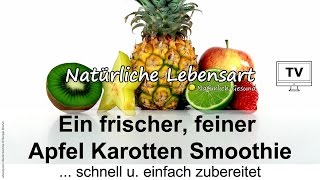 Vitamix Pro 750  Zubereitung eines Apfel Karotten Smoothie [upl. by Yornoc]