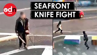 Southend Machete Fight Captured in Disturbing Video [upl. by Jempty545]