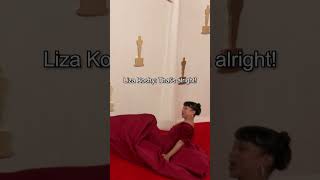 Liza Koshy Gracefully Falls At Oscars [upl. by Pinto]