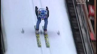 Kamil Stoch  Planica 2010 konkurs drużynowy II seria 2225m  były rekord życiowy [upl. by Fulmer]