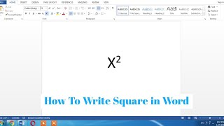 how to Type Square in Word document  Write squared symbol in word easy  Type x square [upl. by Marcille]