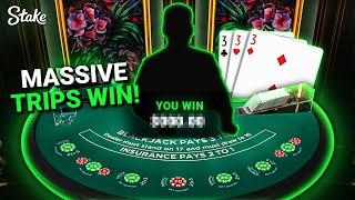 MASSIVE TRIPS WIN ON BLACKJACK [upl. by Driskill]