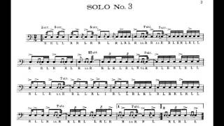 Charley Wilcoxon  150 rudimental solo n°3 Music Notes [upl. by Netsrak]