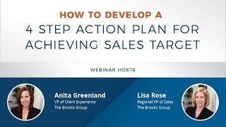 How to Develop a 4 Step Action Plan for Achieving Sales Target [upl. by Katt548]