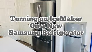 Turning on Ice Maker on Samsung Refrigerator [upl. by Prisilla]