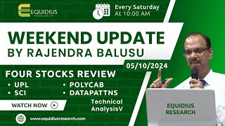 Weekend update by Rajendra Balusu  Four stocks review  Technical analysis [upl. by Airdnassac104]