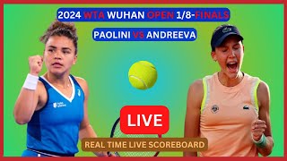 Jasmine Paolini Vs Erika Andreeva LIVE Score UPDATE Today Tennis 2024 WTA Wuhan Open 18Finals [upl. by Yknip860]