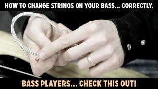 How to change strings on restring your bass correctly Watch this [upl. by Asnarepse]