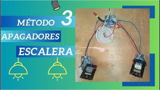 TERCER método DIFERENTE de apagadores de ESCALERA  tutorial ¡fácil y rápido [upl. by Iraam187]