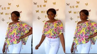 How to sew this stylish wrap top in 10minutesBeginners friendly tutorial sewingtutorial wraptop [upl. by Josepha]