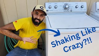 Fixing A MaytagWhirlpool Washer That Is Shaking And Making Loud Banging Noises [upl. by Nairadal]