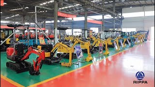 Rippa Group factory real shot China Minibagger Mini Digger Excavator [upl. by Ycrad940]