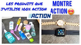 LES PRODUITS QUE J’UTILISE DE ACTION 😍🚨🚨🚨MONTRE CONNECTÉE ✅ [upl. by Enneite]