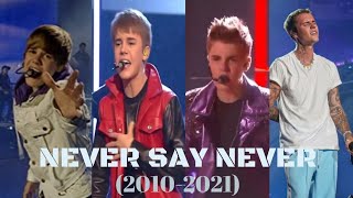 Justin Bieber  Never Say never ft Jaden Smith live evolution 20102021 [upl. by Yssak567]