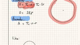 03 Geometri Areal og omkrets  sirkel [upl. by Gottwald]