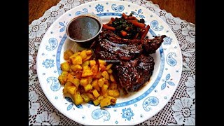 Pineapple Honey Teriyaki Pork Chops  Jikoni Magic [upl. by Rekab]